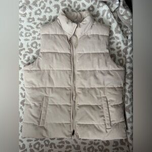 Time and Tru Light Tan Corduroy puffer Vest, women’s Large 12/14